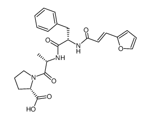 Nα-furylacryloylphenylalanylalanylproline结构式