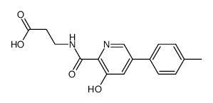 3-[(3-Hydroxy-5-(4-methylphenyl)-pyridine-2-carbonyl)-amino]-propionic acid Structure