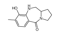 9-Hydroxy-8-methyl-1,2,3,10,11,11a-hexahydro-benzo[e]pyrrolo[1,2-a][1,4]diazepin-5-one结构式