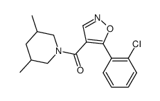 1-{[5-(2-Chlorophenyl)isoxazol-4-yl]carbonyl}-3,5-dimethylpiperidine结构式