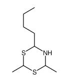 4-butyl-2,6-dimethyl-1,3,5-dithiazinane结构式