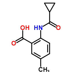 2-[(Cyclopropylcarbonyl)amino]-5-methylbenzoic acid structure