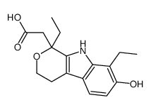 2-(1,8-diethyl-7-hydroxy-4,9-dihydro-3H-pyrano[3,4-b]indol-1-yl)acetic acid结构式