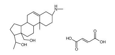 (Z)-but-2-enedioic acid,(1S)-1-[(3S,8R,9S,10R,13R,14S,17S)-13-(hydroxymethyl)-10-methyl-3-(methylamino)-2,3,4,7,8,9,11,12,14,15,16,17-dodecahydro-1H-cyclopenta[a]phenanthren-17-yl]ethanol结构式