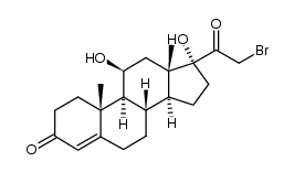 (8S,9S,10R,11S,13S,14S,17R)-17-(2-bromoacetyl)-11,17-dihydroxy-10,13-dimethyl-6,7,8,9,10,11,12,13,14,15,16,17-dodecahydro-1H-cyclopenta[a]phenanthren-3(2H)-one Structure