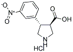 (TRANS)-4-(3-NITRO-PHENYL)-PYRROLIDINE-3-CARBOXYLIC ACID-HCL结构式