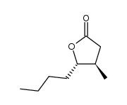 trans-5-butyldihydro-4-methylfuran-2(3H)-one Structure