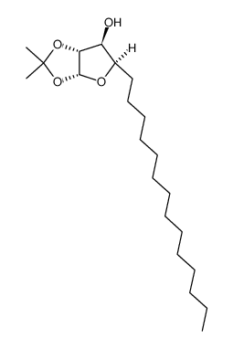 5,6,7,8,9,10,11,12,13,14,15,16,17,18-tetradecadeoxy-1,2-O-isopropylidene-α-D-xylo-octadecofuranose Structure