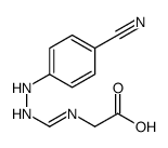 2-[[2-(4-cyanophenyl)hydrazinyl]methylideneamino]acetic acid Structure