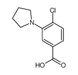 4-CHLORO-3-PYRROLIDIN-1-YL-BENZOIC ACID结构式