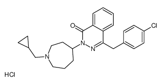 4-[(4-chlorophenyl)methyl]-2-[1-(cyclopropylmethyl)azepan-4-yl]phthalazin-1-one,hydrochloride结构式