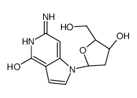 6-amino-1-(2-deoxypentofuranosyl)-1H-pyrrolo(3,2-c)pyridin-4(5H)-one结构式