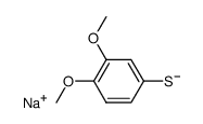 sodium 3,4-dimethoxythiophenolate结构式