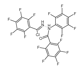 2,3,4,5,6-pentafluoro-N'-(perfluorobenzoyl)-N'-(perfluorophenyl)benzohydrazonoyl chloride结构式