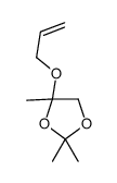 2,2,4-trimethyl-4-prop-2-enoxy-1,3-dioxolane结构式