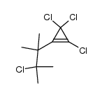 1,3,3-trichloro-2-(3-chloro-2,3-dimethylbutan-2-yl)cycloprop-1-ene Structure