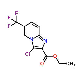 Ethyl 3-chloro-6-(trifluoromethyl)imidazo[1,2-a]pyridine-2-carboxylate结构式
