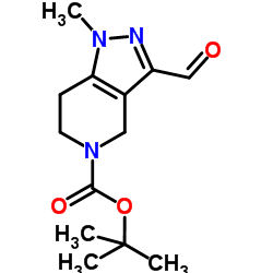 tert-Butyl 3-formyl-1-methyl-1,4,6,7-tetrahydro-5H-pyrazolo[4,3-c]pyridine-5-carboxylate Structure