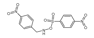 N-(4-nitrobenzyl)-O-((4-nitrophenyl)sulfonyl)hydroxylamine, hydrogen salt Structure