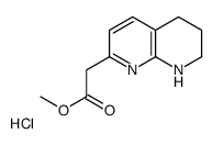 methyl 2-(5,6,7,8-tetrahydro-1,8-naphthyridin-2-yl)acetate,hydrochloride Structure