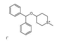 4-benzhydryloxy-1-methylthian-1-ium,iodide Structure