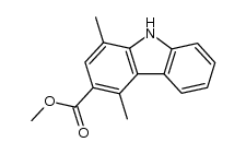 1,4-Dimethyl-9H-carbazol-3-carbonsaeure-methylester结构式