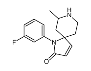 1-(3-Fluorophenyl)-7-methyl-1,8-diazaspiro[4.5]dec-3-en-2-one Structure