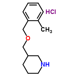 3-{[(2-Methylbenzyl)oxy]methyl}piperidinehydrochloride结构式