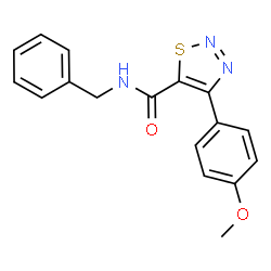 N-Benzyl-4-(4-methoxyphenyl)-1,2,3-thiadiazole-5-carboxamide结构式