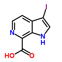 3-Iodo-6-azaindole-7-carboxylic acid结构式