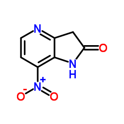 7-Nitro-1,3-dihydro-2H-pyrrolo[3,2-b]pyridin-2-one结构式