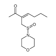 4-((2-acetylhex-2-enyl)sulfinyl)morpholine结构式