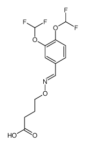 4-[[3,4-bis(difluoromethoxy)phenyl]methylideneamino]oxybutanoic acid结构式