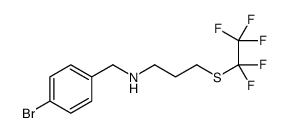 N-(4-Bromobenzyl)-3-[(pentafluoroethyl)sulfanyl]-1-propanamine结构式