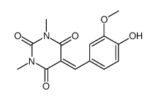 5-[(4-hydroxy-3-methoxyphenyl)methylidene]-1,3-dimethyl-1,3-diazinane-2,4,6-trione Structure