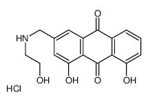 1,8-dihydroxy-3-[(2-hydroxyethylamino)methyl]anthracene-9,10-dione,hydrochloride结构式