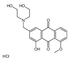 3-[[bis(2-hydroxyethyl)amino]methyl]-1-hydroxy-8-methoxyanthracene-9,10-dione,hydrochloride Structure