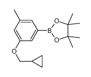2-(3-(Cyclopropylmethoxy)-5-methylphenyl)-4,4,5,5-tetramethyl-1,3,2-dioxaborolane Structure