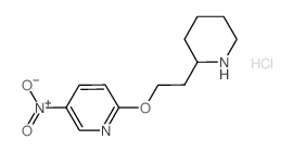 5-Nitro-2-[2-(2-piperidinyl)ethoxy]pyridine hydrochloride Structure