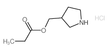 3-Pyrrolidinylmethyl propanoate hydrochloride结构式