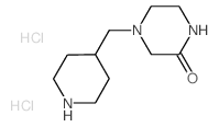 4-(4-Piperidinylmethyl)-2-piperazinone dihydrochloride结构式