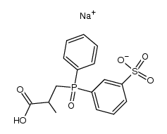 sodium 3-((2-carboxypropyl)(phenyl)phosphoryl)benzenesulfonate结构式