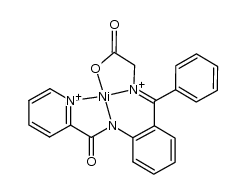 (N-{phenyl[2-(pyridine-2-carboxamido)phenyl]methylidene}glycinato-N,N',N'',O)nickel(II) Structure