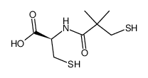 N-(3-mercapto-2,2-dimethylpropionyl)-L-cysteine结构式