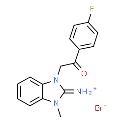 2-(2-amino-3-methylbenzimidazol-3-ium-1-yl)-1-(4-fluorophenyl)ethanone bromide Structure