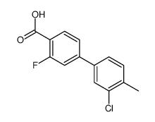 3'-Chloro-3-fluoro-4'-methyl-[1,1'-biphenyl]-4-carboxylic acid structure