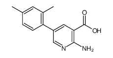 2-amino-5-(2,4-dimethylphenyl)pyridine-3-carboxylic acid Structure
