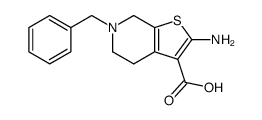 Thieno[2,3-c]pyridine-3-carboxylic acid, 2-amino-4,5,6,7-tetrahydro-6-(phenylmethyl)- structure