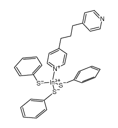 tris(benzenethiolato)(1,3-di(4-pyridyl)propane)indium(III) Structure