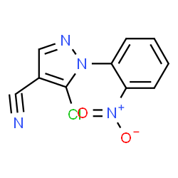 5-Chloro-1-(2-nitrophenyl)-1H-pyrazole-4-carbonitrile结构式